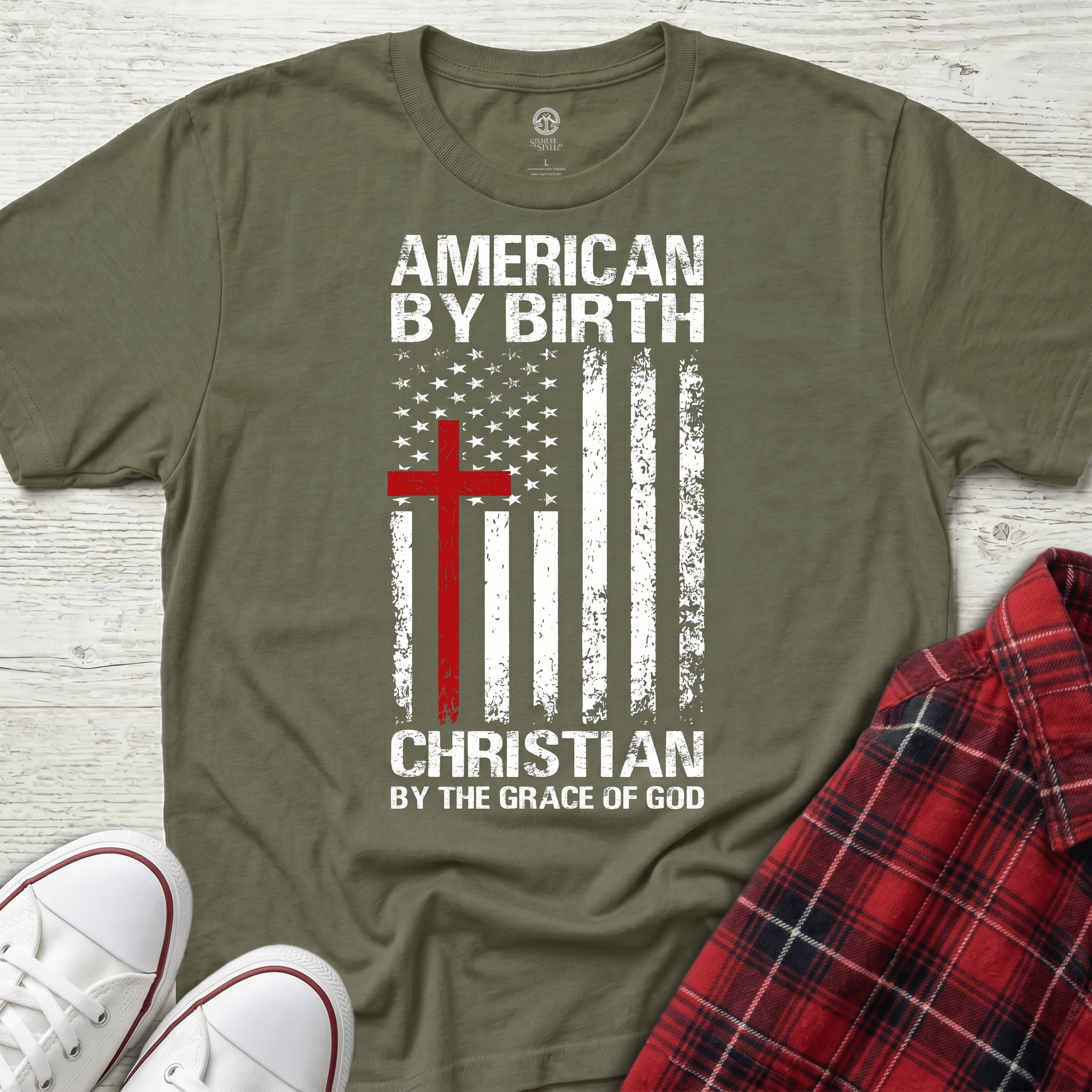 American by Birth | Jesus Has My Back Unisex T-shirt - 4 Colors - Sacred Stylz