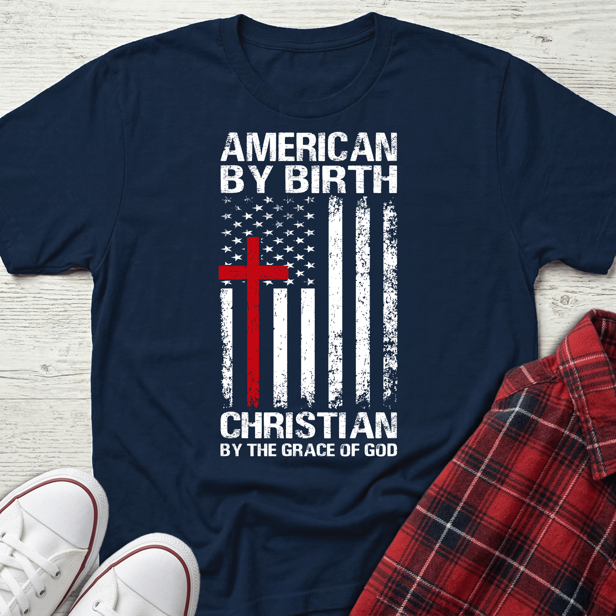 American by Birth | Jesus Has My Back Unisex T-shirt - 4 Colors - Sacred Stylz
