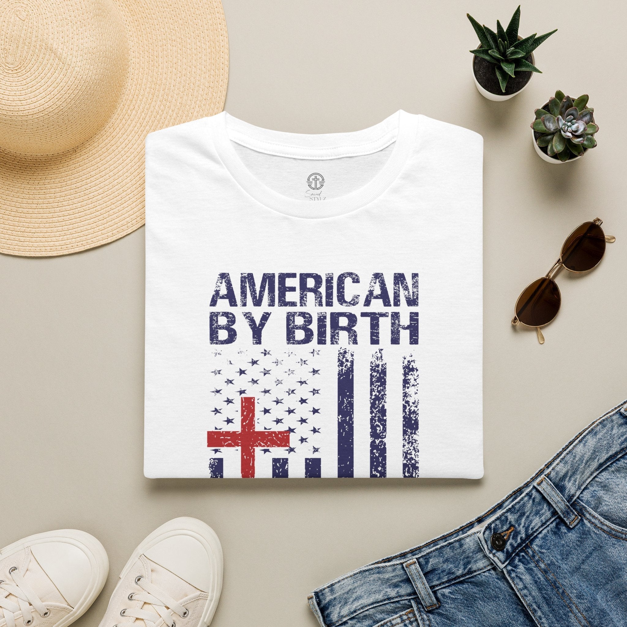 American by Birth | Jesus Has My Back Unisex T-shirt - 4 Colors - Sacred Stylz