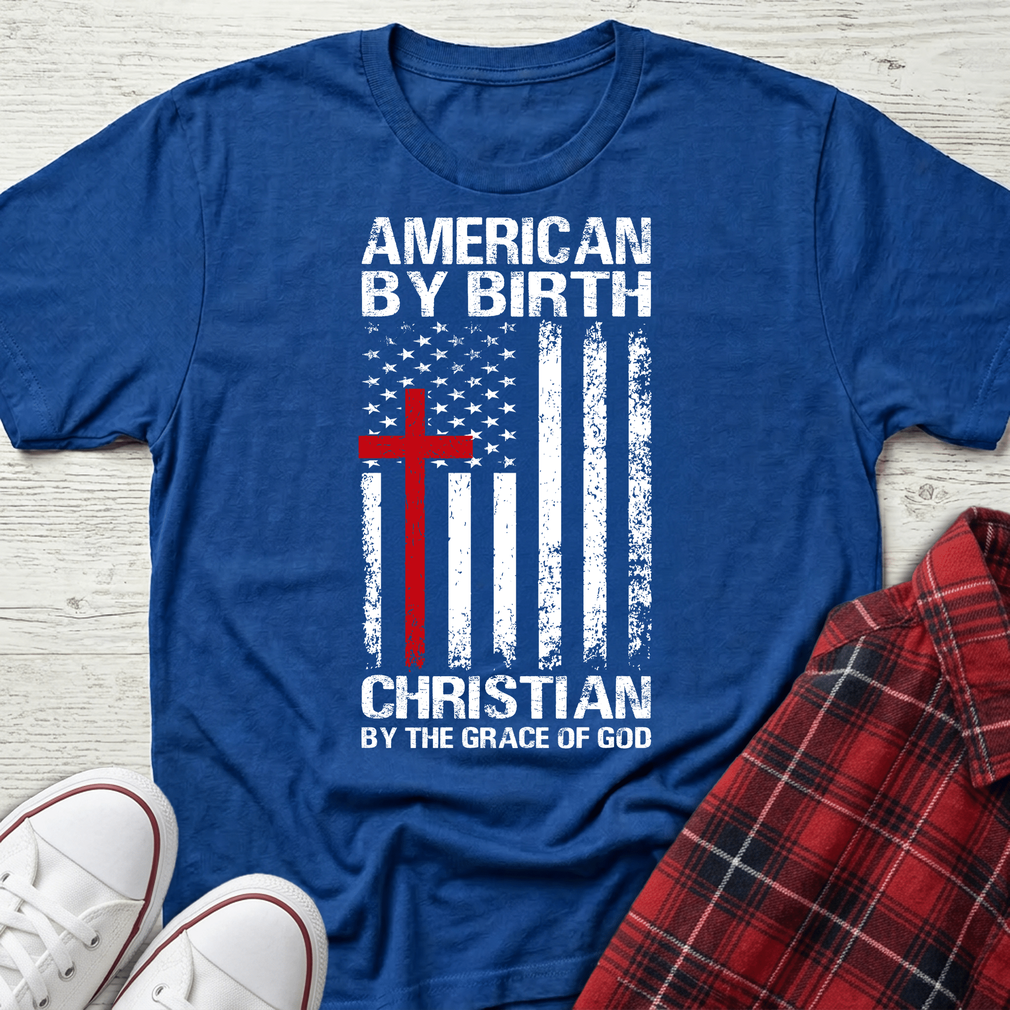 American by Birth | Jesus Has My Back Unisex T-shirt - 4 Colors - Sacred Stylz