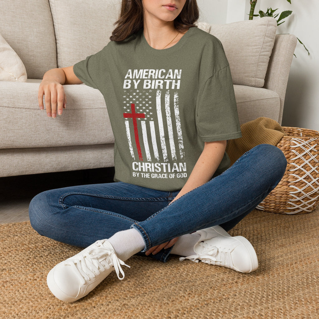 American by Birth | Jesus Has My Back Unisex T-shirt - 4 Colors - Sacred Stylz