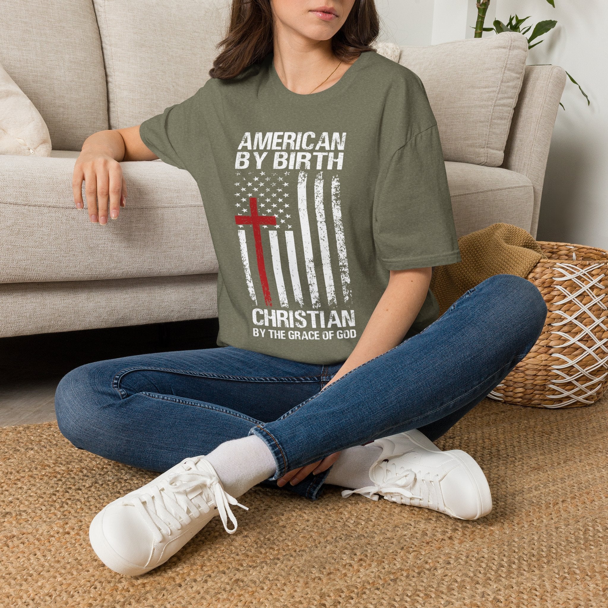 American by Birth | Jesus Has My Back Unisex T-shirt - 4 Colors - Sacred Stylz
