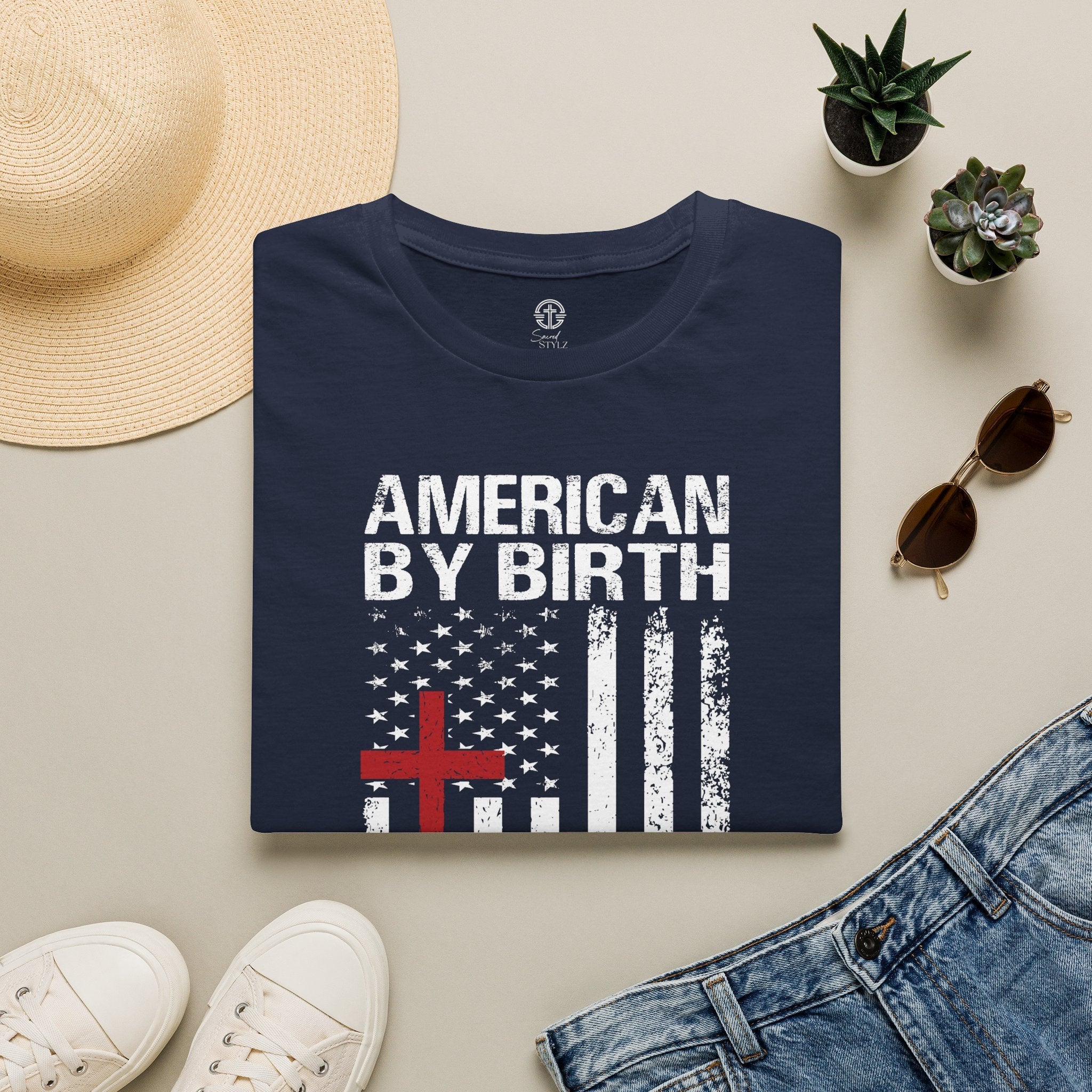 American by Birth | Jesus Has My Back Unisex T-shirt - 4 Colors - Sacred Stylz