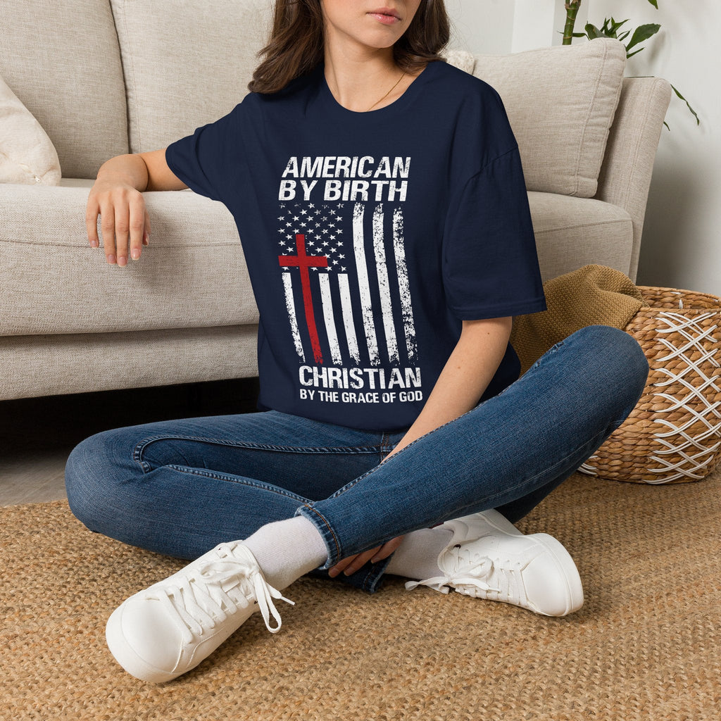 American by Birth | Jesus Has My Back Unisex T-shirt - 4 Colors - Sacred Stylz