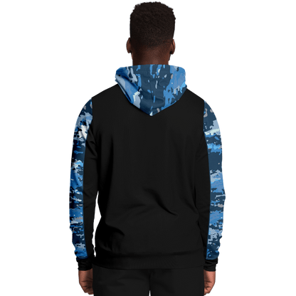 Armor of God - Blue and Black Camo Premium Hoodie - Sacred Stylz