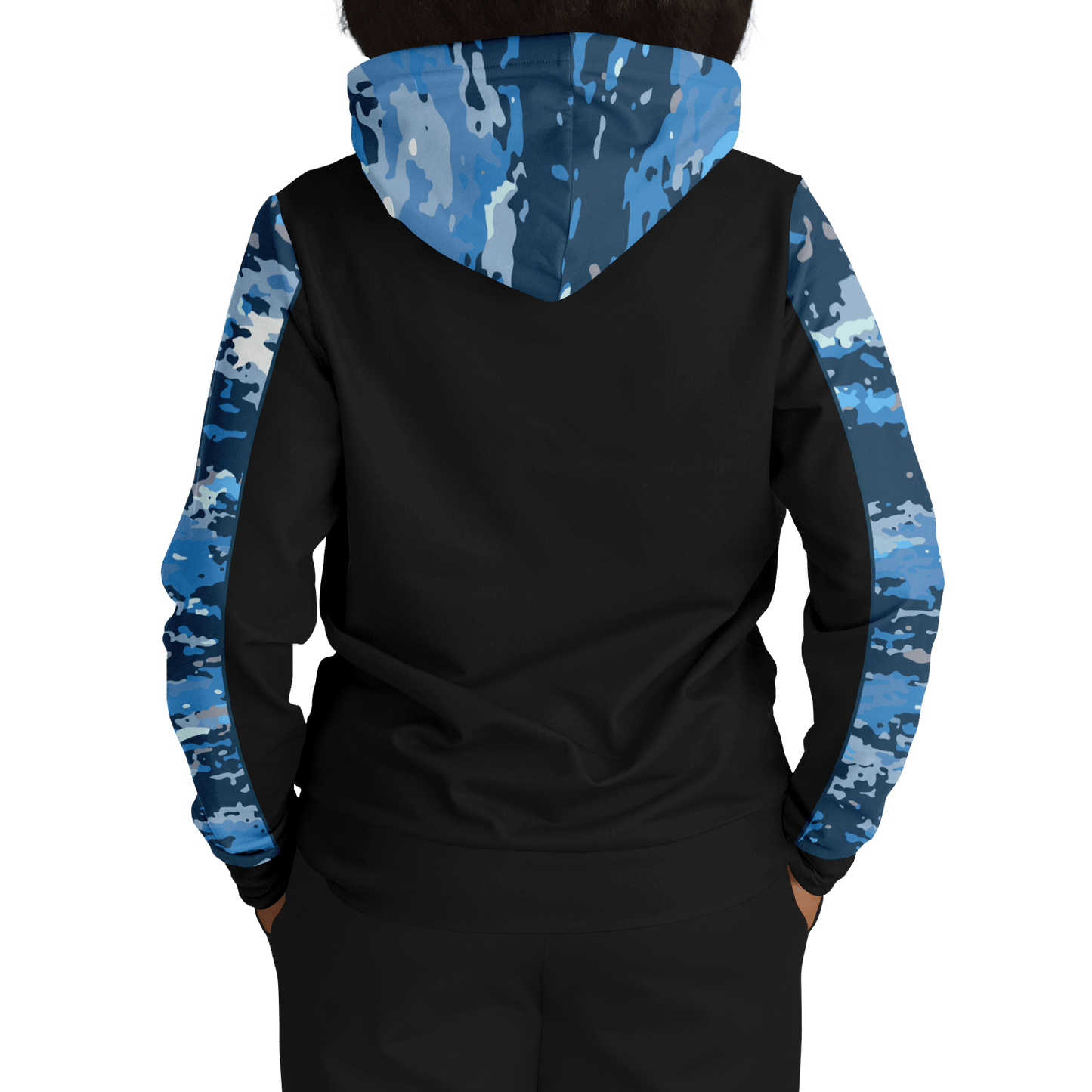 Armor of God - Blue and Black Camo Premium Hoodie - Sacred Stylz