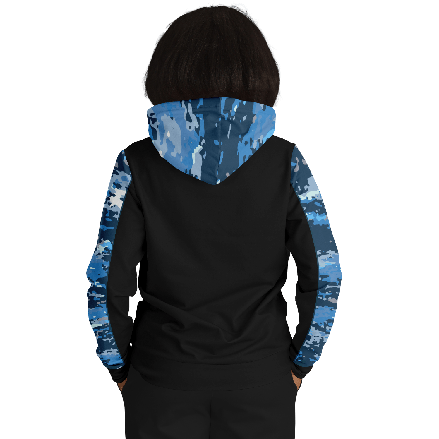 Armor of God - Blue and Black Camo Premium Hoodie - Sacred Stylz