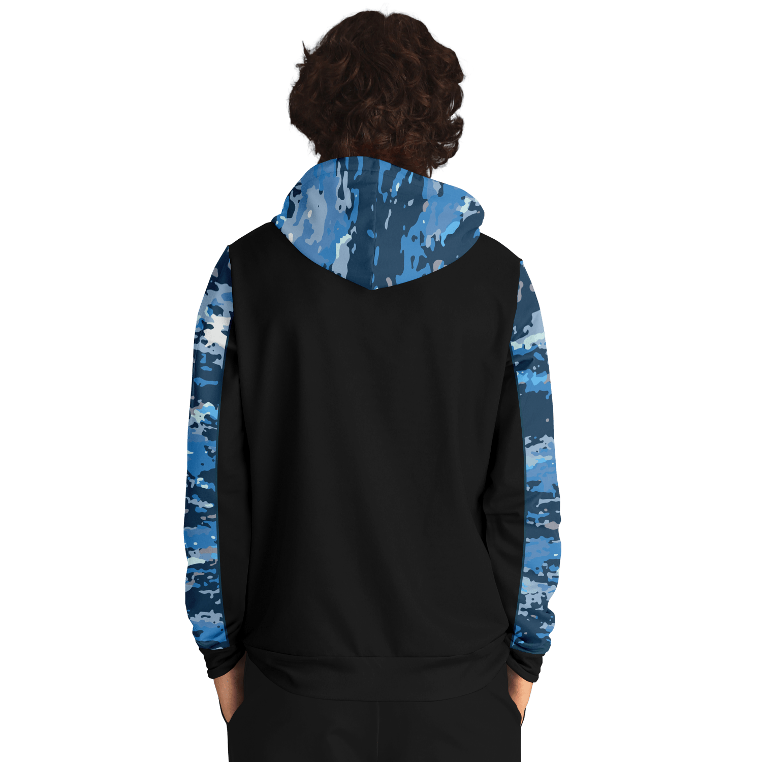 Armor of God - Blue and Black Camo Premium Hoodie - Sacred Stylz