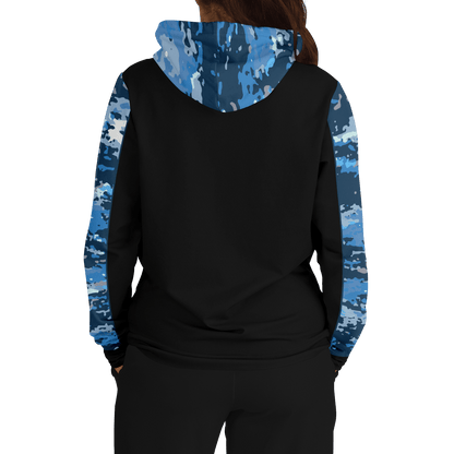 Armor of God - Blue and Black Camo Premium Hoodie - Sacred Stylz