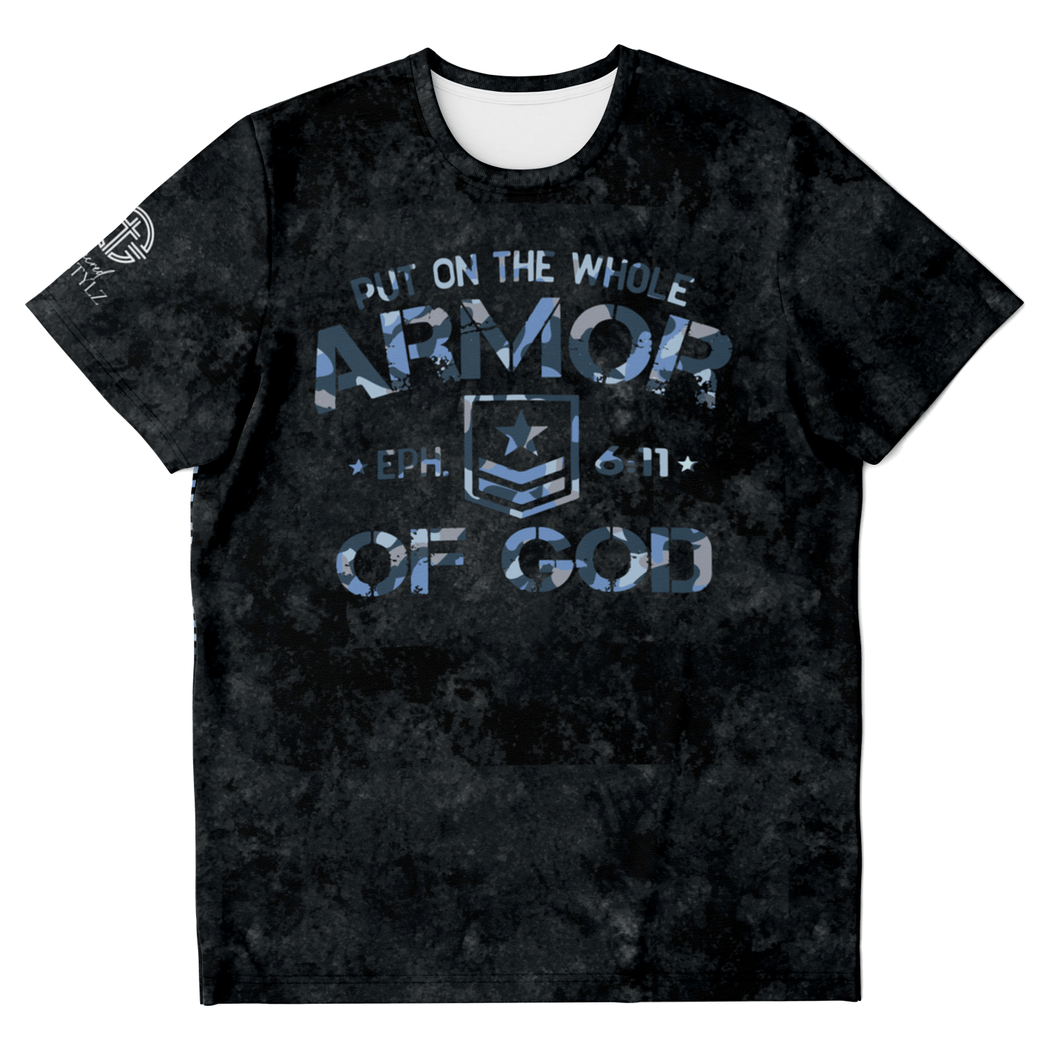 Armor of God - Blue and Black Camo Shirt - Sacred Stylz