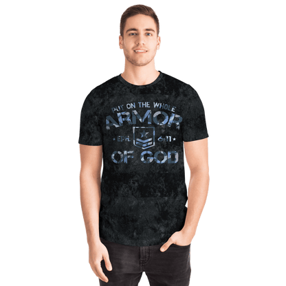 Armor of God - Blue and Black Camo Shirt - Sacred Stylz