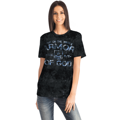 Armor of God - Blue and Black Camo Shirt - Sacred Stylz