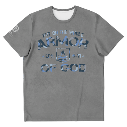 Armor of God - Blue and Gray Camo Shirt - Sacred Stylz