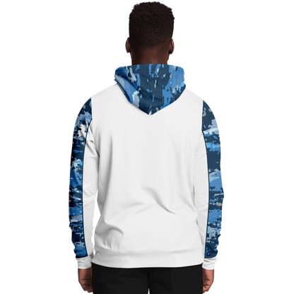 Armor of God - Blue and White Camo Premium Hoodie - Sacred Stylz