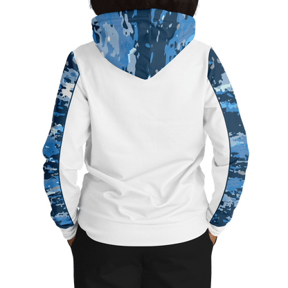 Armor of God - Blue and White Camo Premium Hoodie - Sacred Stylz