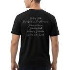 Armor of God Blue Camo Design Flint Blue Heather-T-Shirt - Sacred Stylz
