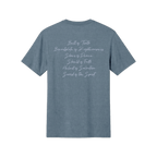 Armor of God Blue Camo Design Flint Blue Heather-T-Shirt - Sacred Stylz