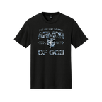 Armor of God Blue Camo Design Black Frost-T-Shirt - Sacred Stylz
