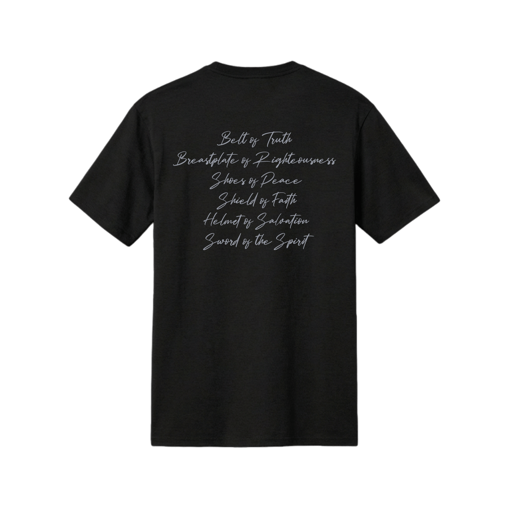 Armor of God Blue Camo Design Black Frost-T-Shirt - Sacred Stylz
