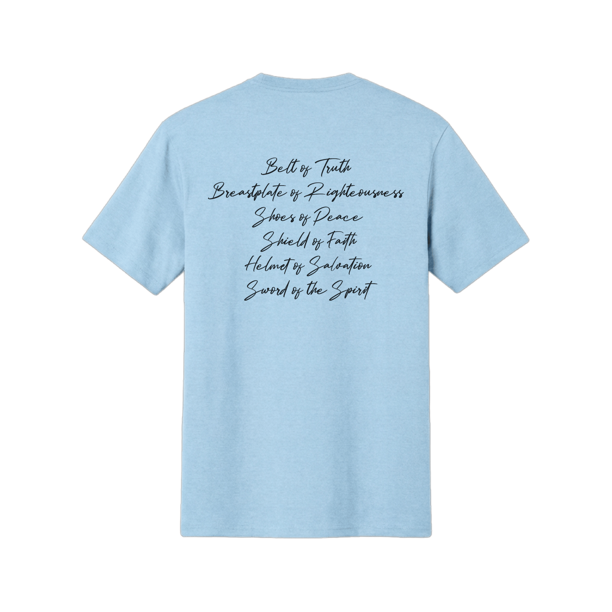 Armor of God Blue Camo Design Ice Blue-T-Shirt - Sacred Stylz