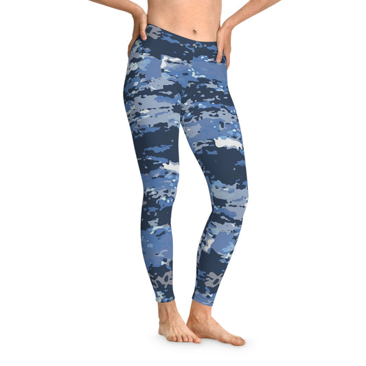 Armor of God - Blue Camo Leggings - Sacred Stylz