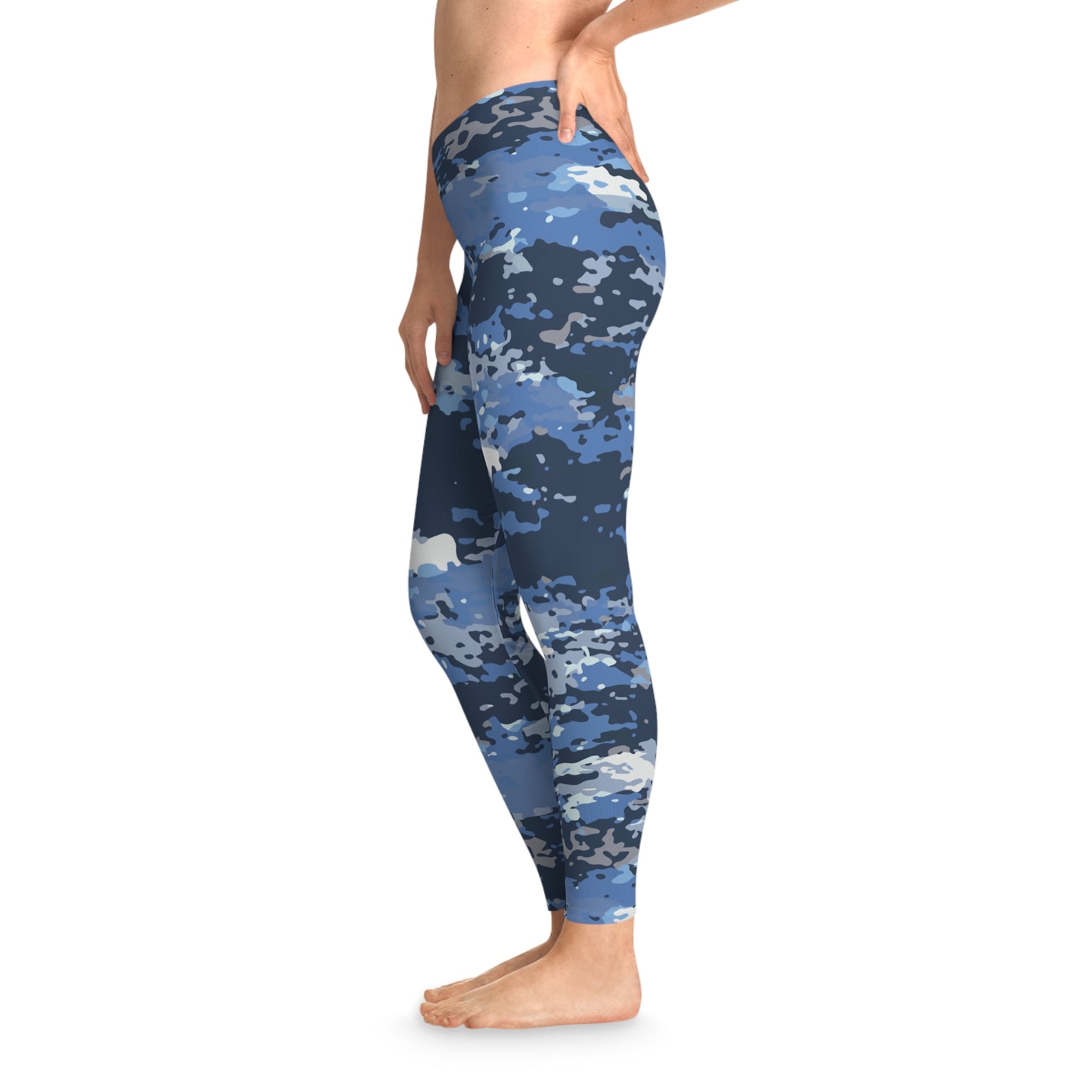 Armor of God - Blue Camo Leggings - Sacred Stylz