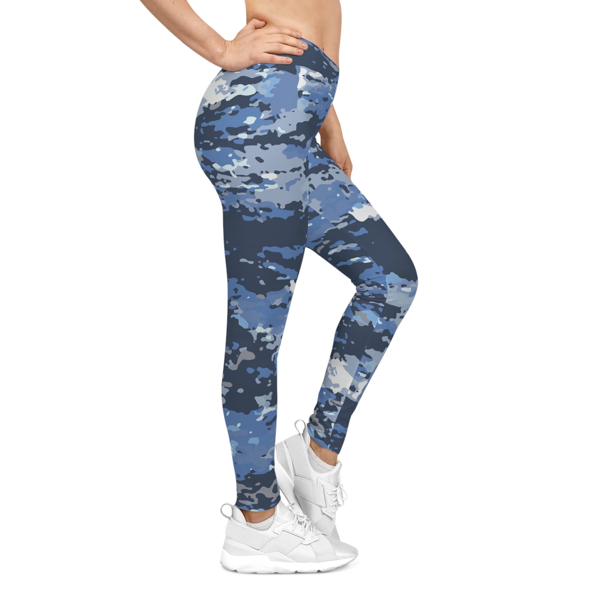 Armor of God - Blue Camo Leggings - Sacred Stylz