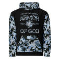 Armor of God - Blue Camo on Black Cotton Hoodie - Unisex - Sacred Stylz