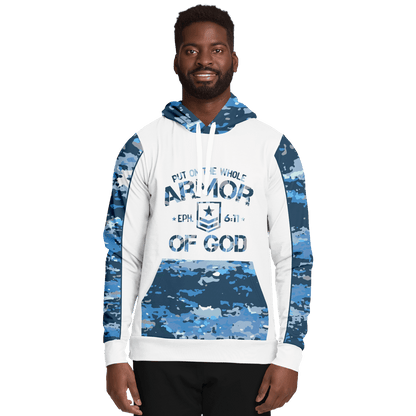 Armor of God Blue Premium Hoodies - Sacred Stylz