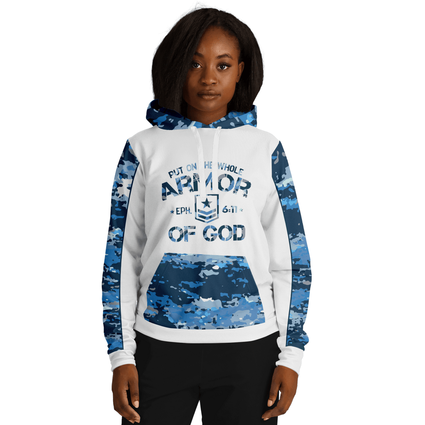 Armor of God Blue Premium Hoodies - Sacred Stylz