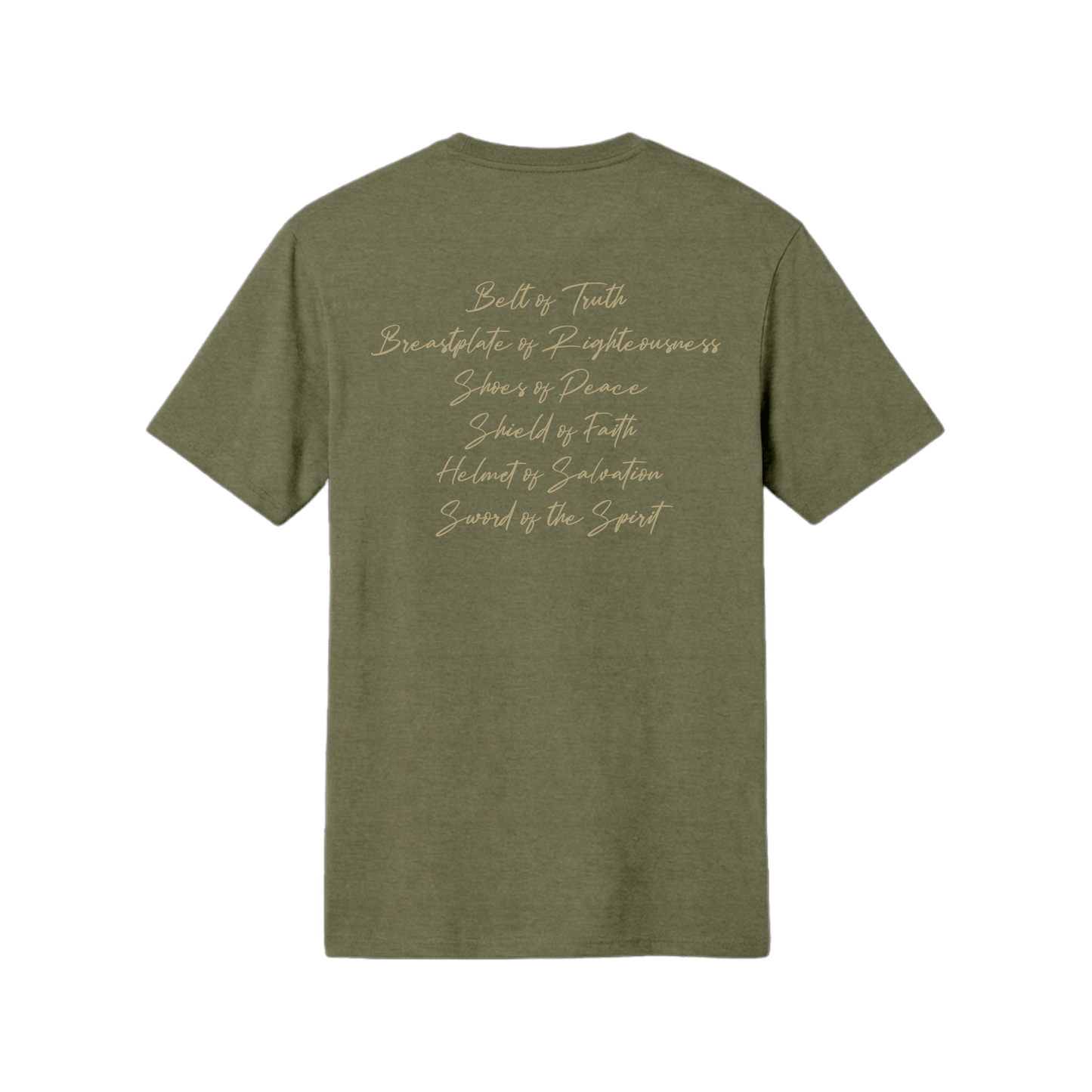 Armor of God Green Camo Design Military Green Frost-T-Shirt - Sacred Stylz