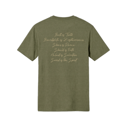 Armor of God Green Camo Design Military Green Frost-T-Shirt - Sacred Stylz