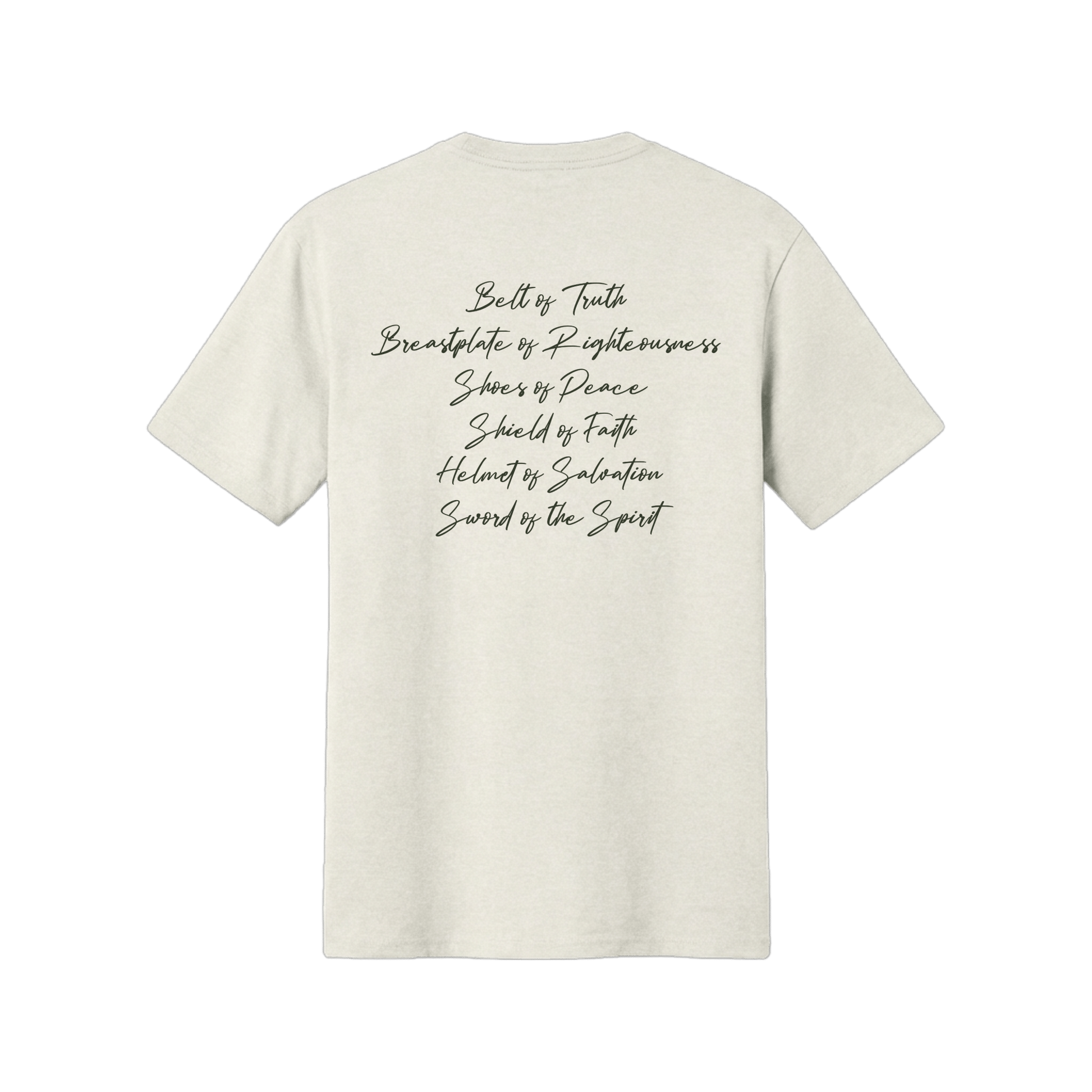 Armor of God Green Camo Design Oatmeal Heather-T-Shirt - Sacred Stylz