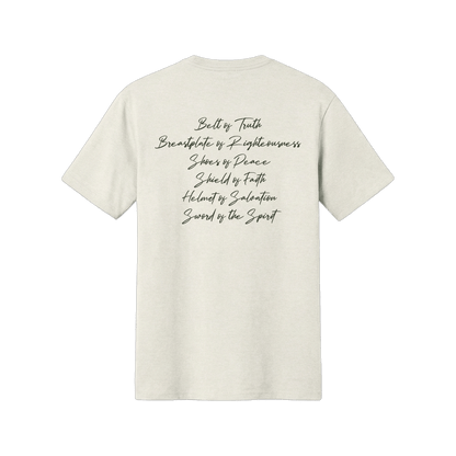 Armor of God Green Camo Design Oatmeal Heather-T-Shirt - Sacred Stylz