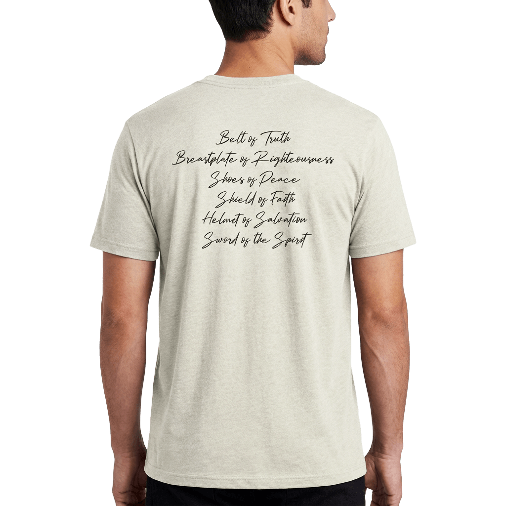 Armor of God Green Camo Design Coyote Brown Heather-T-Shirt - Sacred Stylz