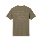 Armor of God Green Camo Design Coyote Brown Heather-T-Shirt - Sacred Stylz