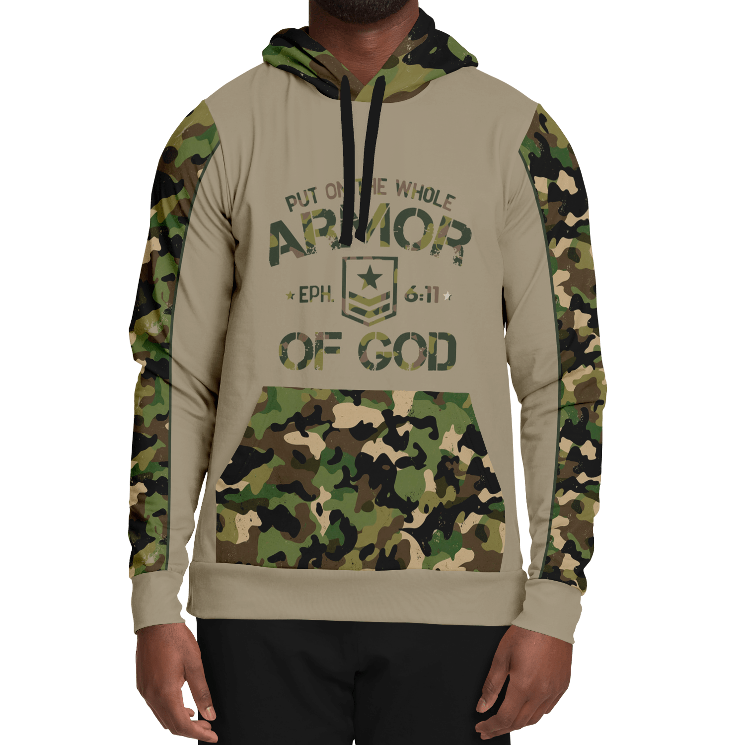 Armor of God - Green Camo Premium Hoodie - Sacred Stylz