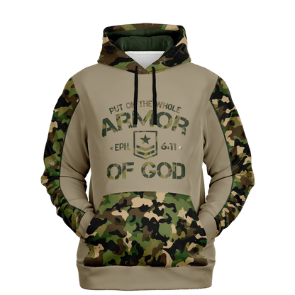 Armor of God - Green Camo Premium Hoodie - Sacred Stylz