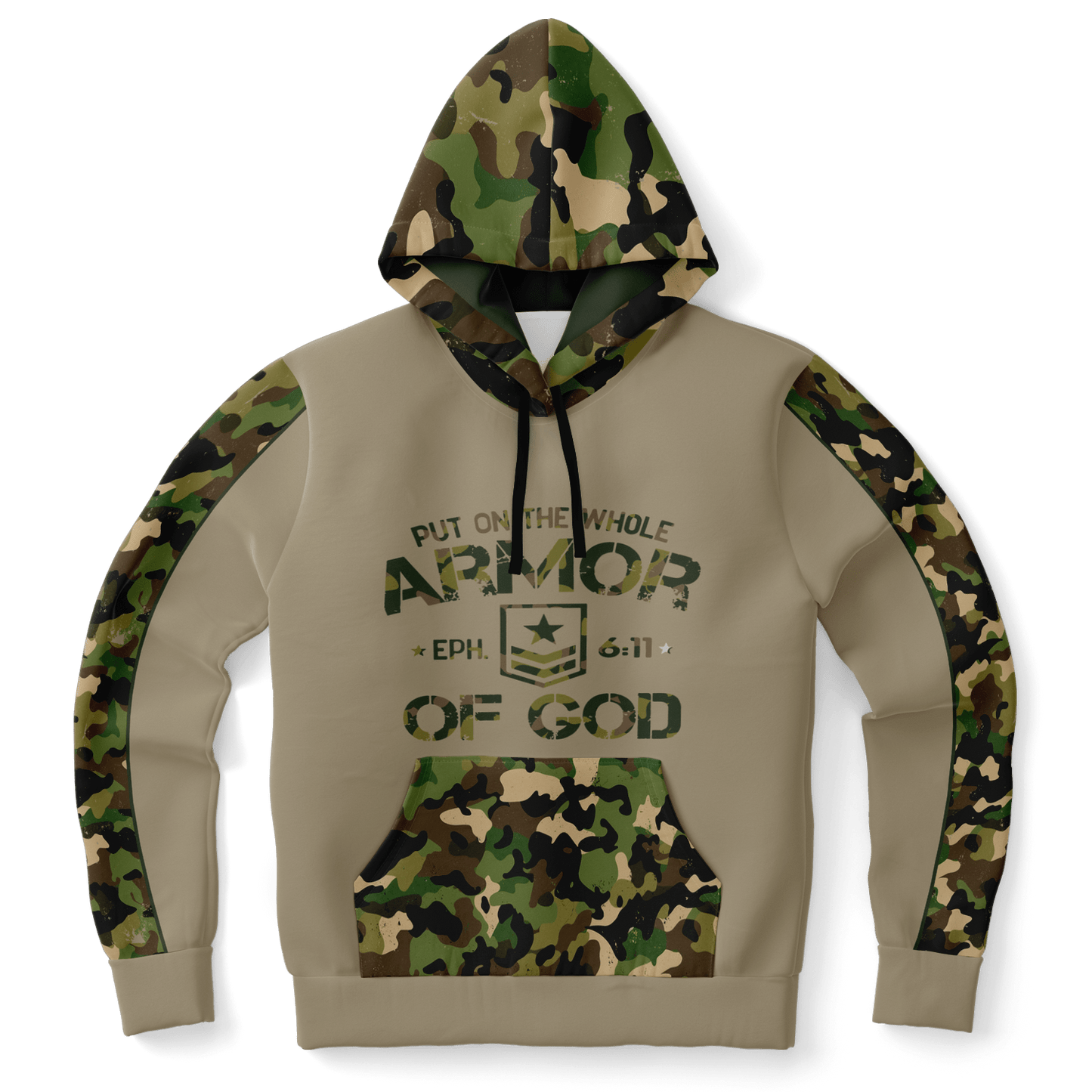 Armor of God - Green Camo Premium Hoodie - Sacred Stylz