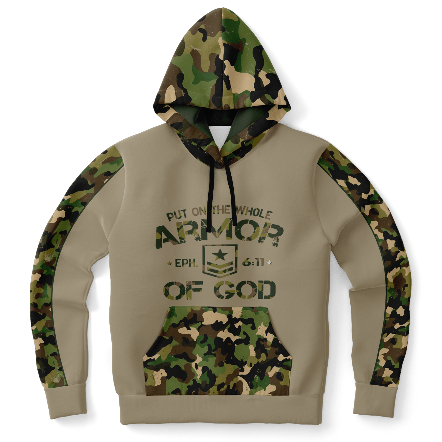 Armor of God - Green Camo Premium Hoodie - Sacred Stylz