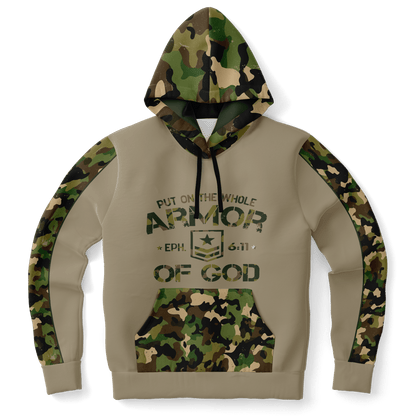 Armor of God - Green Camo Premium Hoodie - Sacred Stylz