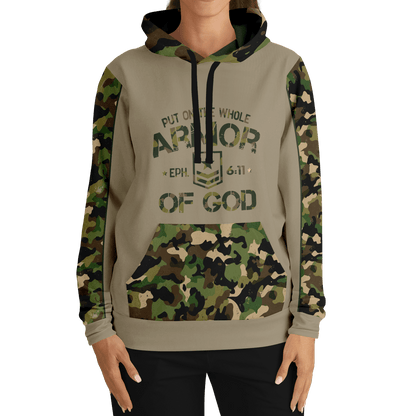 Armor of God - Green Camo Premium Hoodie - Sacred Stylz