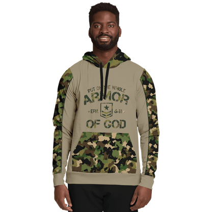 Armor of God - Green Camo Premium Hoodie - Sacred Stylz