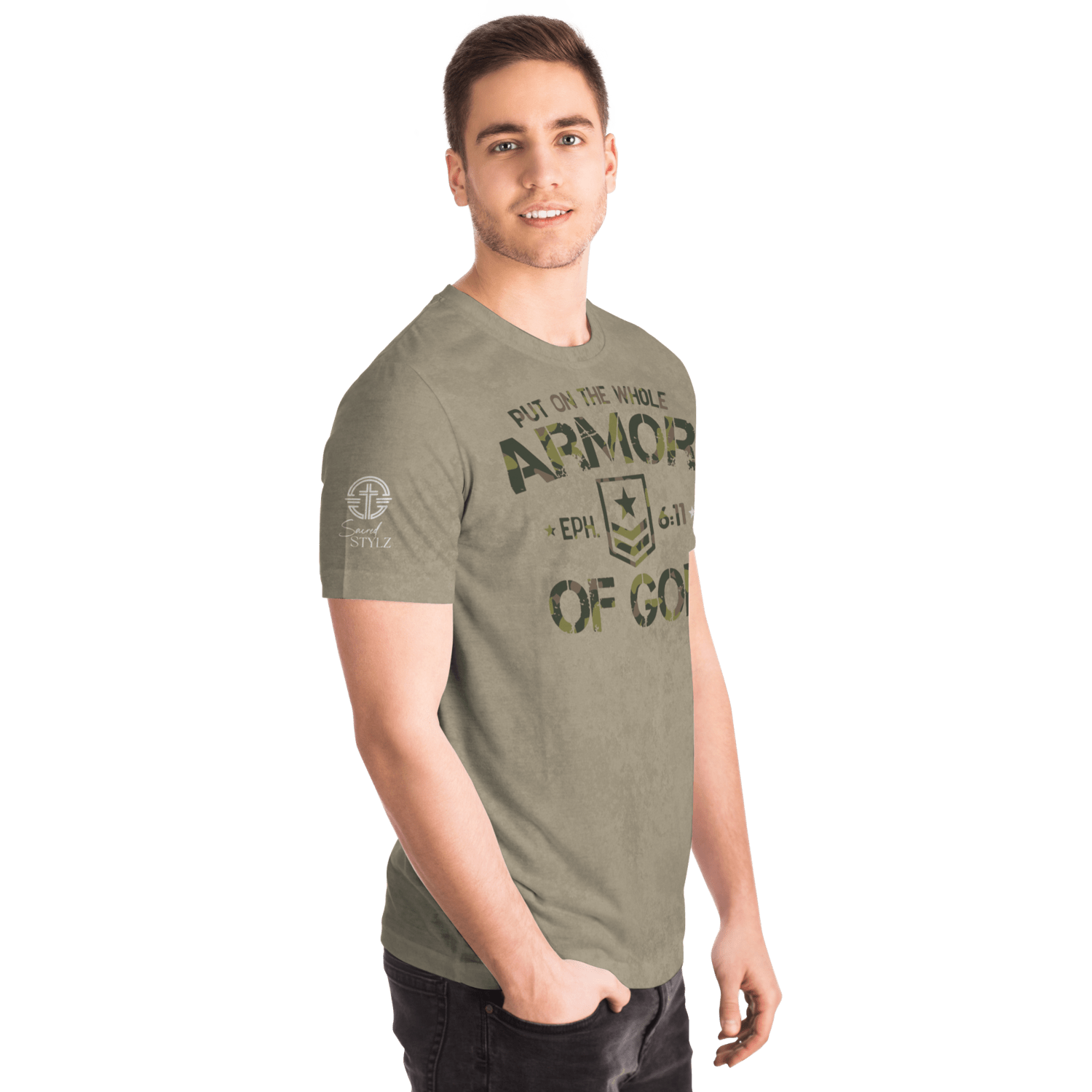 Armor of God - Green Camo Shirt - Sacred Stylz