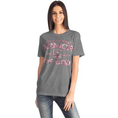 Armor of God - Pink and Gray Camo Shirt - Sacred Stylz