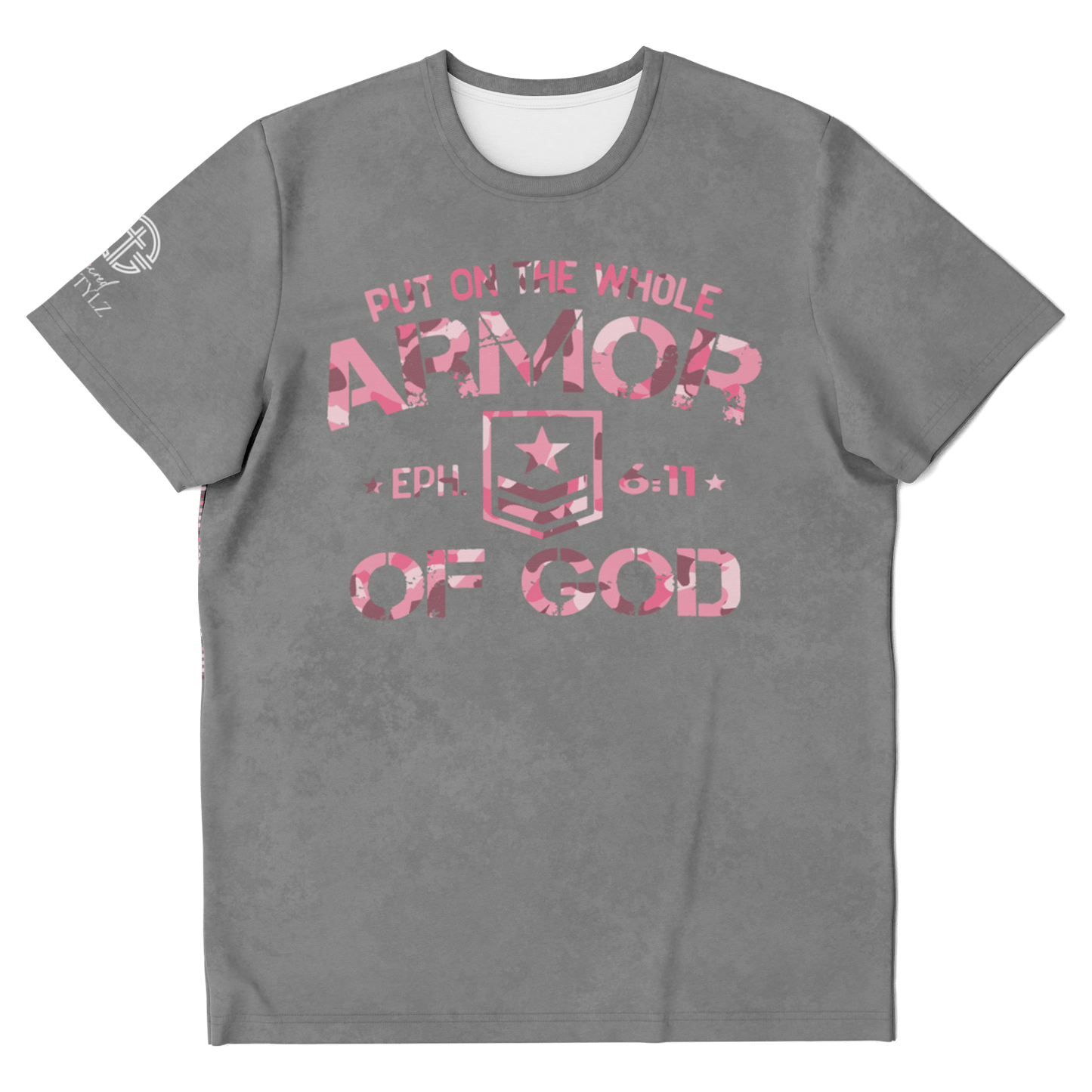 Armor of God - Pink and Gray Camo Shirt - Sacred Stylz