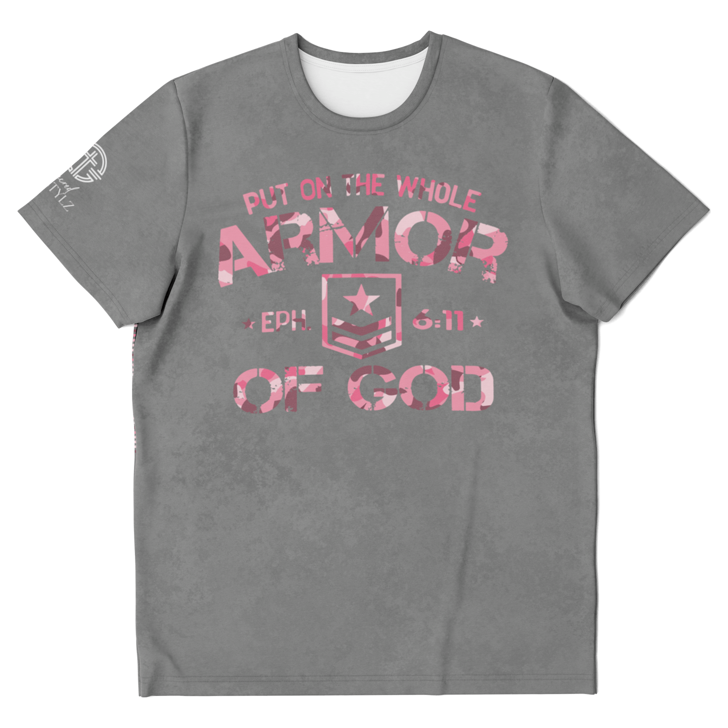 Armor of God - Pink and Gray Camo Shirt - Sacred Stylz