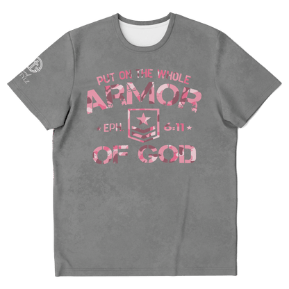 Armor of God - Pink and Gray Camo Shirt - Sacred Stylz