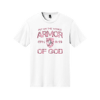 Armor of God – Pink Camo Collection – Tri - Blend Tee (Carnation Pink / Heathered Gray / White) - Sacred Stylz