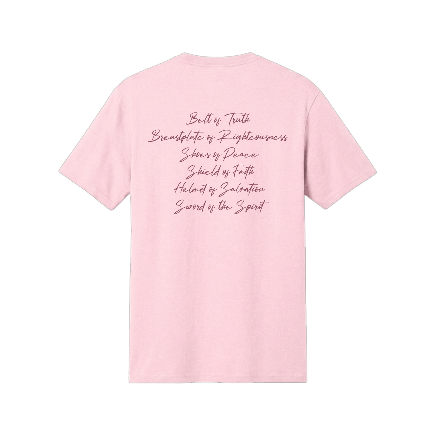 Armor of God – Pink Camo Collection – Tri - Blend Tee (Carnation Pink / Heathered Gray / White) - Sacred Stylz